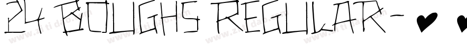 24 Boughs Regular字体转换